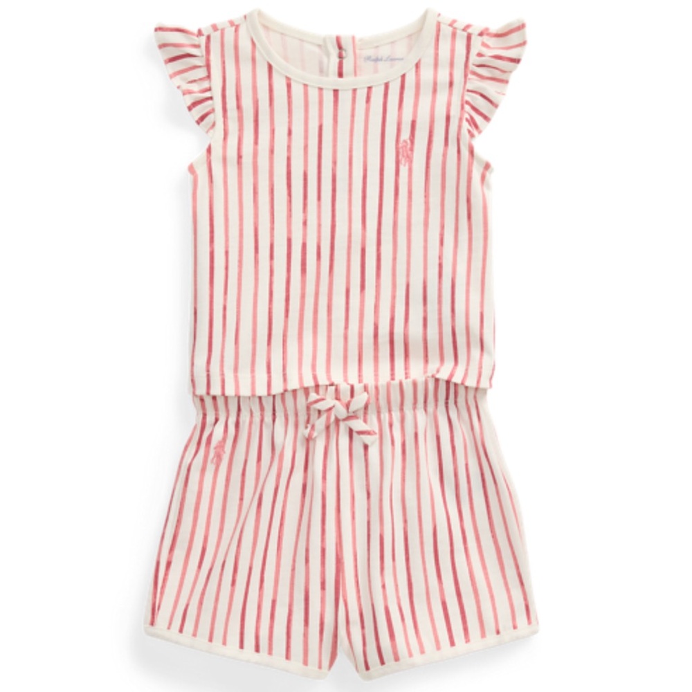 Striped Kids Polo Ralph Lauren Set - Red and White